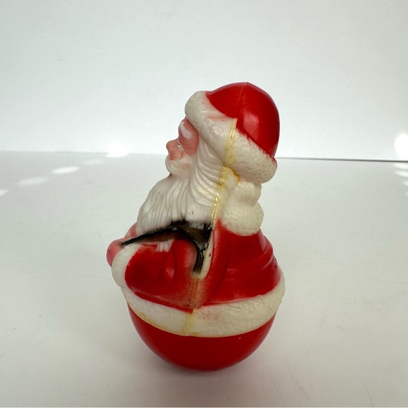 Vintage Plastic Santa Roly Poly Small Made in Hong Kong - Picture 5 of 8